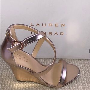 Lauren Conrad Rose Gold Wedges